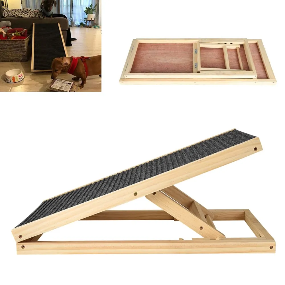 Efan Rampa de madera maciza ajustable (70 x 35 cm)