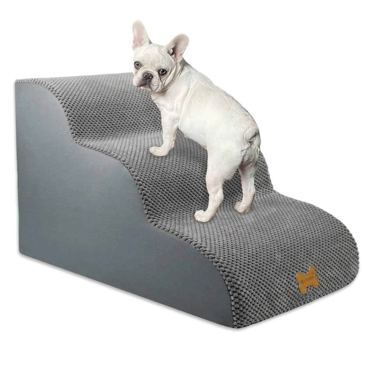 Nepfaivy Escalera para perros mediano - rampa antideslizante con funda
