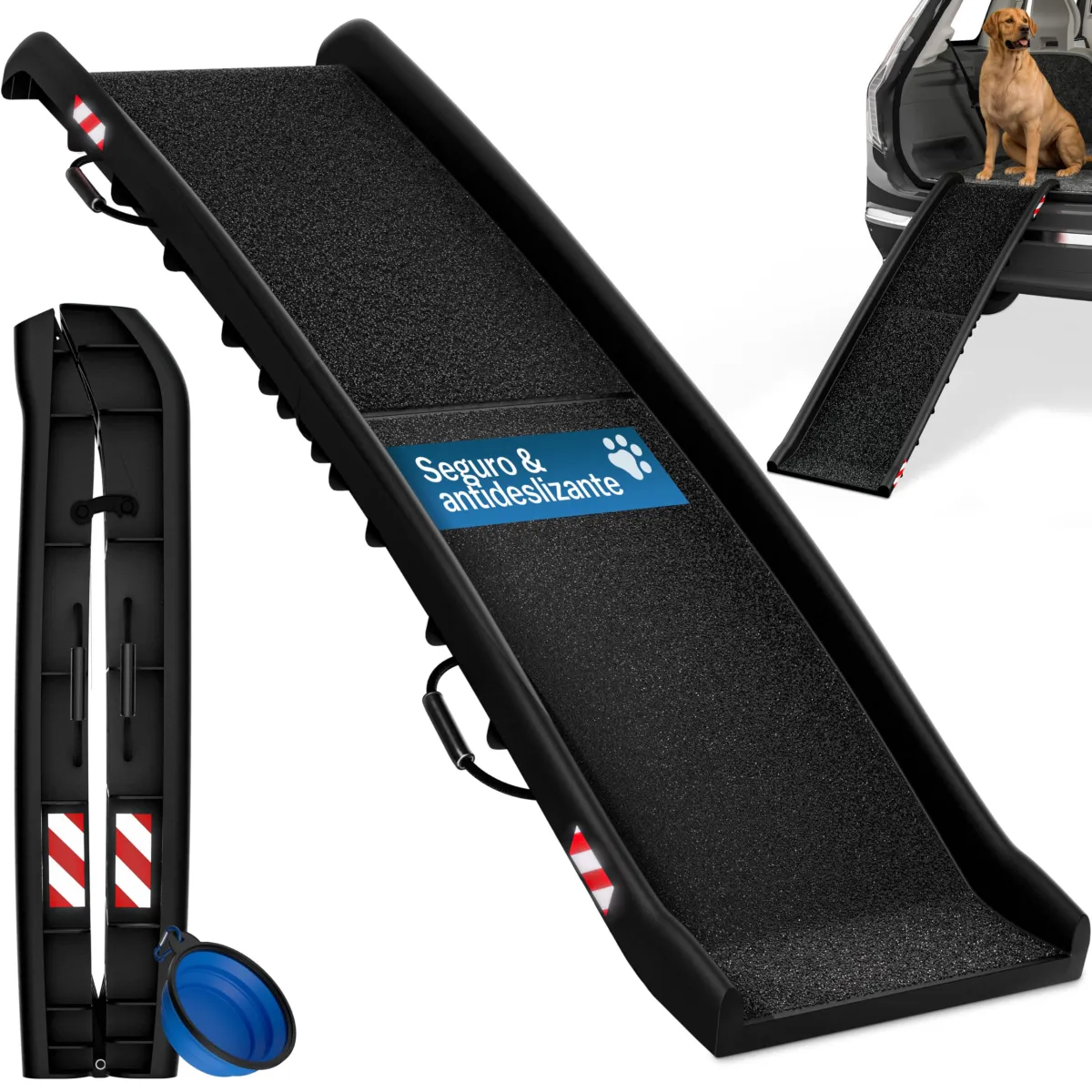CADOCA Rampa plegable de plastico para maletero (156x40)