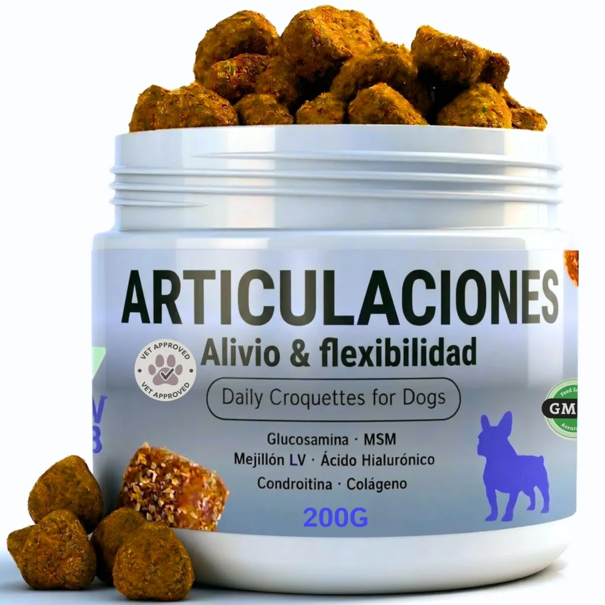 Mauritius Island Dogs Condroprotector con cúrcuma y mejillón de labios verdes hecho en España