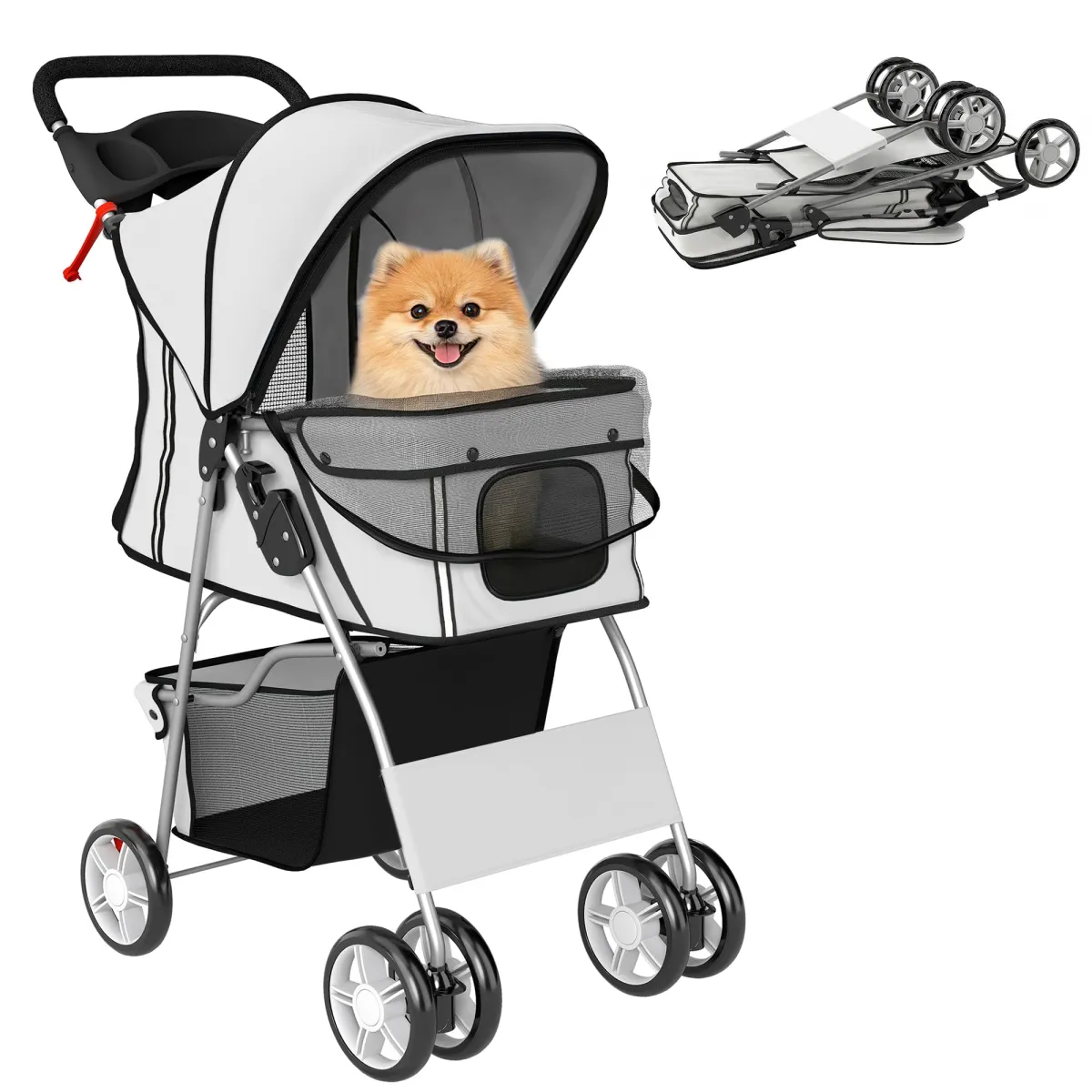 PawHut cochecito para pequeños con ruedas de EVA