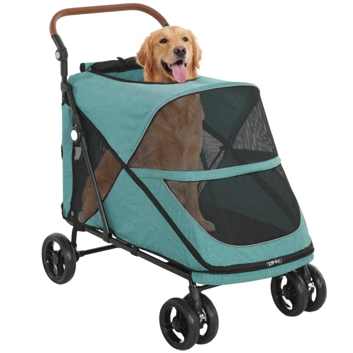 PawHut cochecito grande plegable con un boton