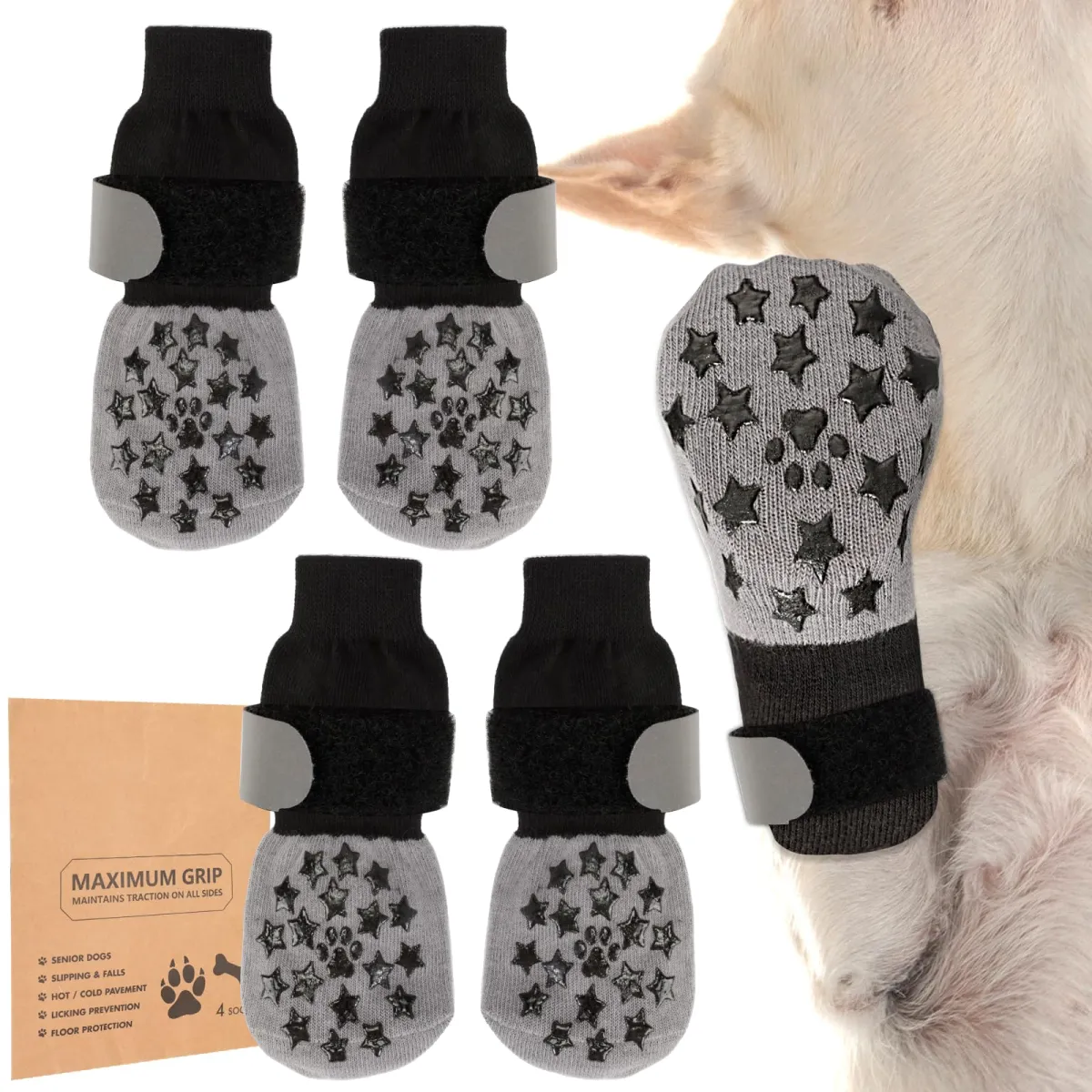 VINATO calcetines antideslizantes talla M reversibles con banda reflectante